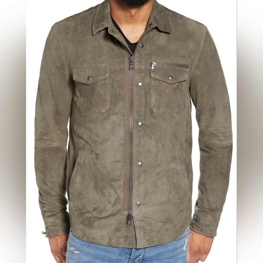 SOLD!!! NWT John Varvatos Olive Green Shilo Shirt Jacket